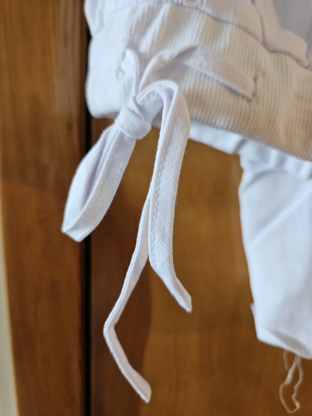 White Cotton Drawstring Skirt